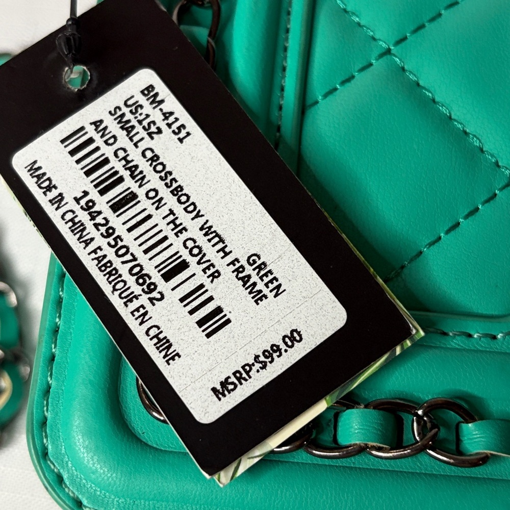 Badgley Mischka Small Crossbody in Turquoise/Green NWT - Picture 5 of 6